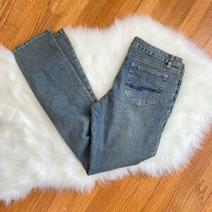 Arizona Jean Co. Sz 9 Junior 32" Inseam Stone Wash Jeans Slim Fit Slight Stretch
